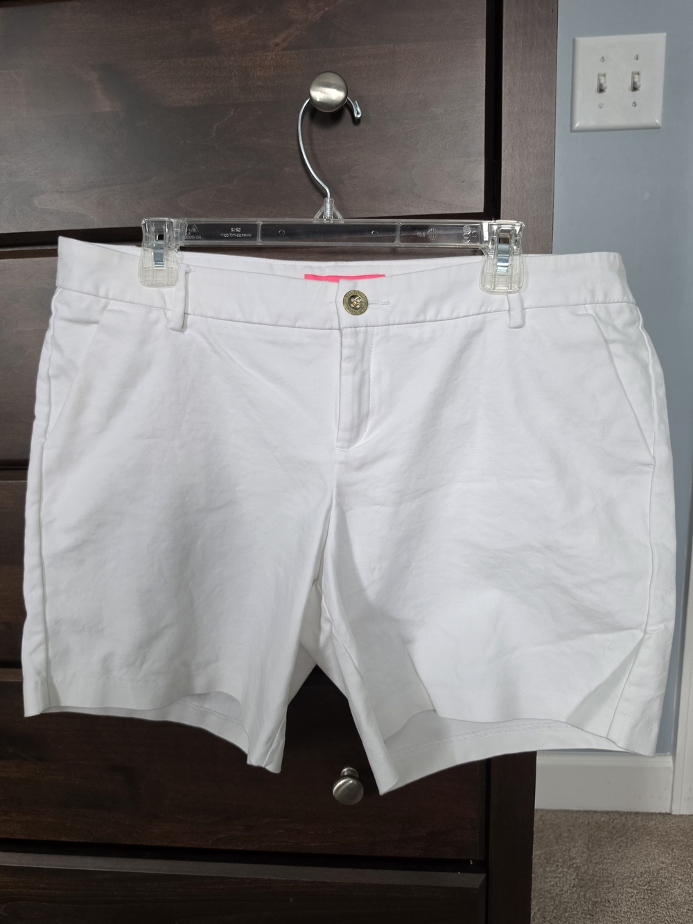 Lilly Pulitzer White Cotton-Blend Bermuda Shorts